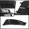 G-PLUS Pair Front Front Fog Light Grille Cover, Compatible with Audi A6 / A6 Quattro / S6 S-Line 2016 2017 2018, Left Driver & Right Passenger Side 2PCS, 4G0807648B, 4G0807647B