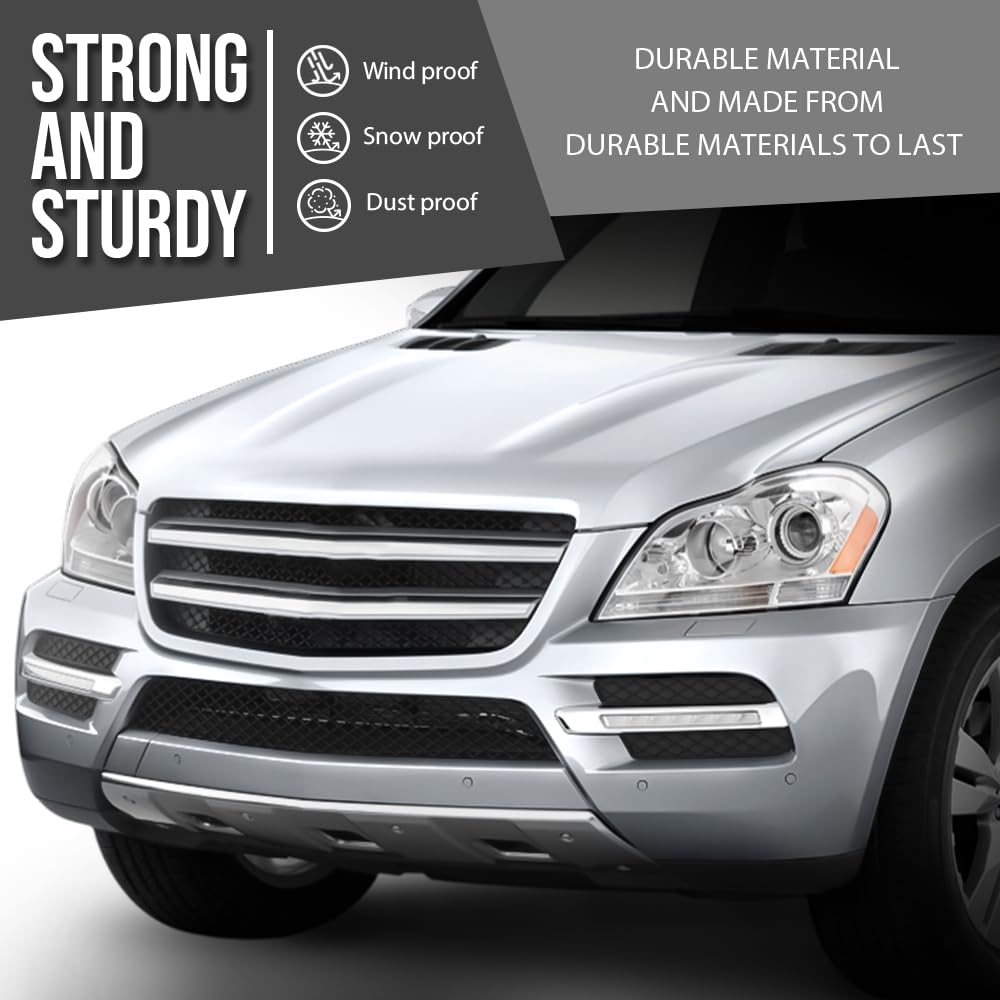 G-PLUS Pair Left Right Fog Light Grill Trim Cover Compatible with Benz X164 GL-Class 2008-2012 Fit GL350 Bluetec 4Matic 3.0L V6 - Diesel 2010-2012 1648847322, 1648847422 Silver