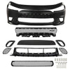 G-PLUS Front Bumper Body Kit Compatible with Dodge Charger 2015 2016 2017 2018 2019 2020 2021 2022 SRT Style 9PCS, Black