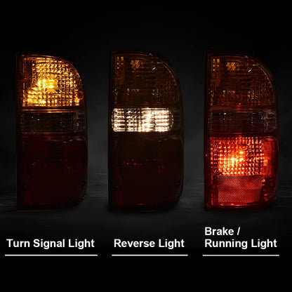 G-PLUS Rear Tail Lights Assembly Compatible with Toyota Tacoma 2001 2002 2003 2004 Left&Right Tail Lamps Red Orange Rear Lights Brake Lamps Assembly Luces Traseras
