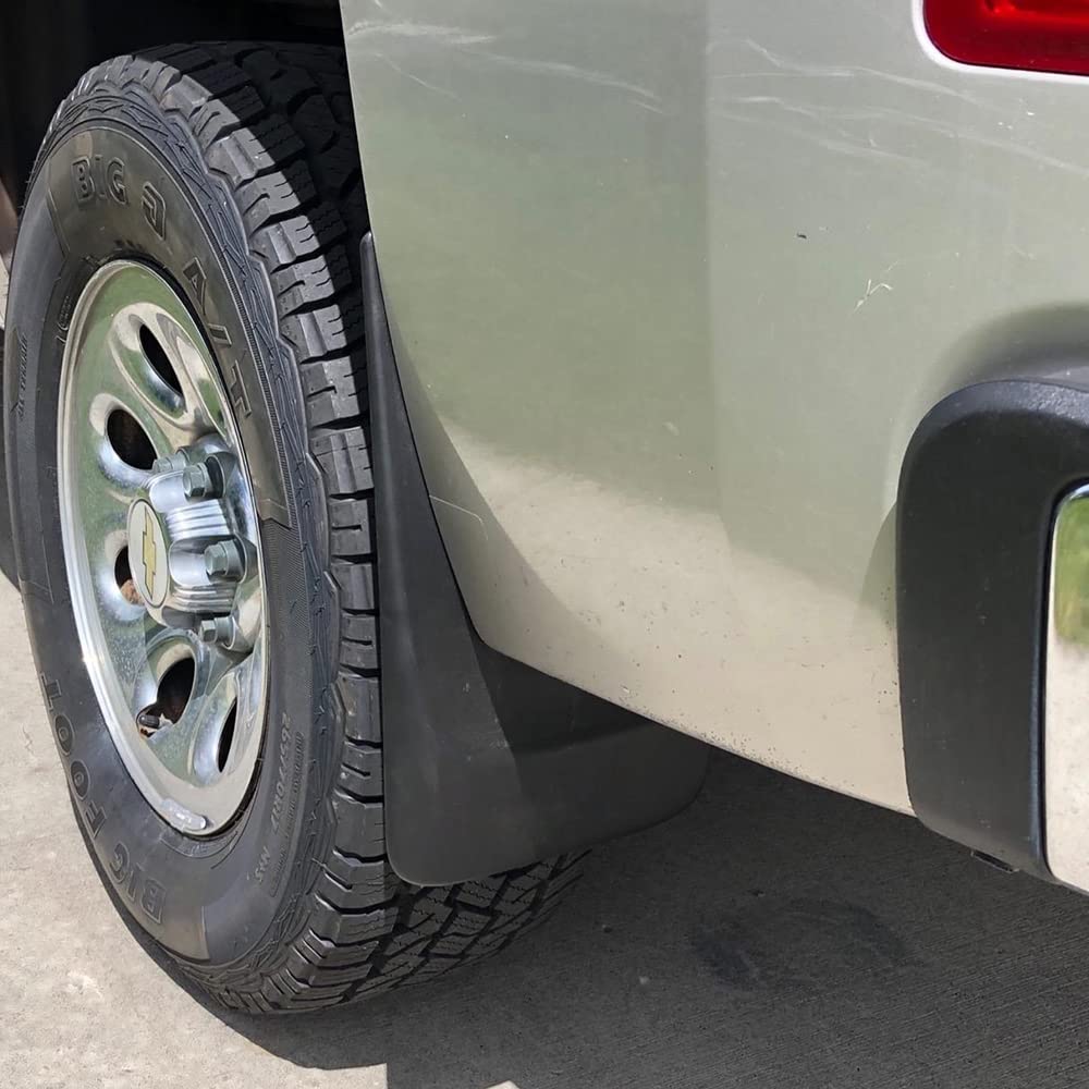 G-PLUS Splash Guards Mud Flaps Front & Rear 12 Inch Compatible with 2007-2014 GMC Sierra 2500 HD,Heavy Duty Molded Mudguard Kit 4 Pcs