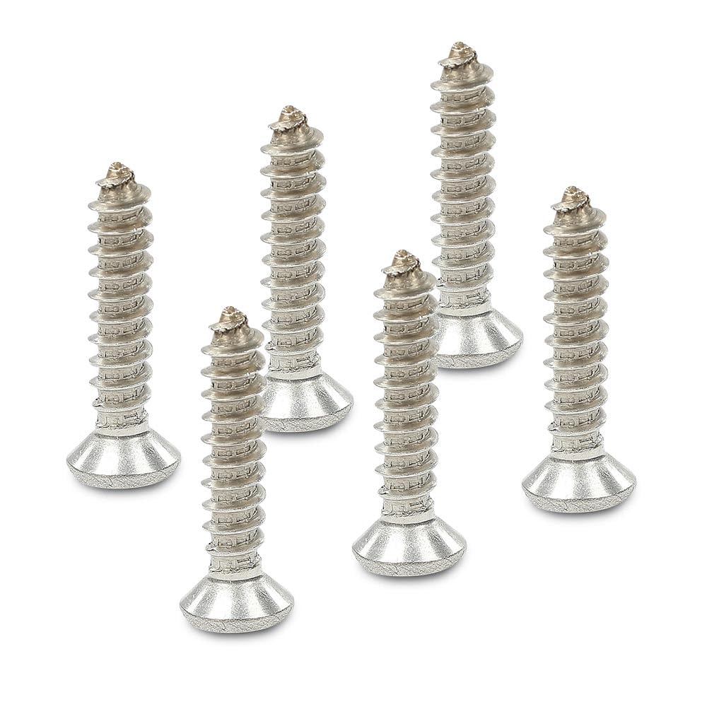 G-PLUS Chrome Headlight Bezel Marker Grille Trim Screws Kit Chrome Silver Stainless Steel (Thread #8, Length 13/16",Torx Pan Head with a 9/32" Outside Diameter) 11504069