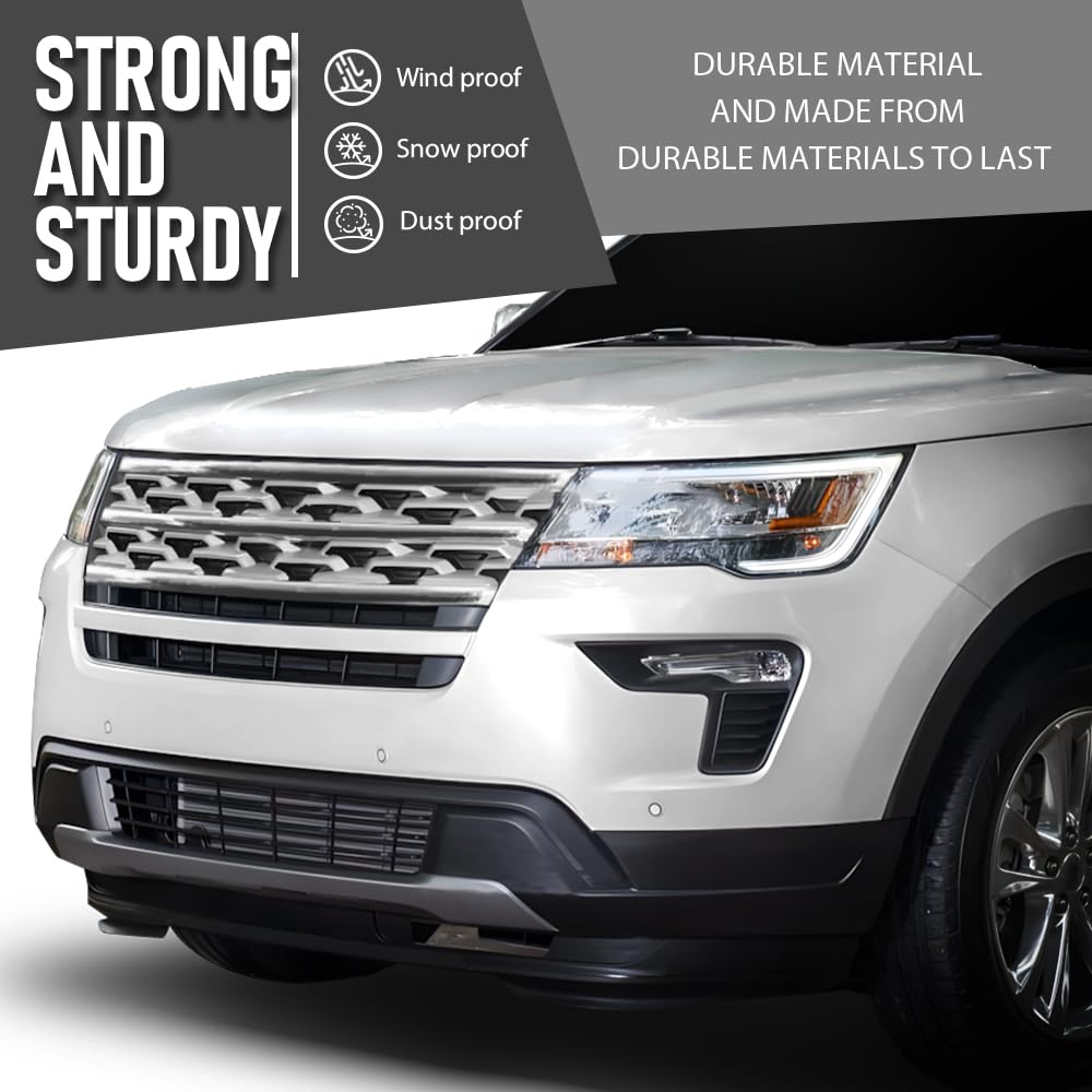 G-PLUS Front Bumper Trim Molding Compatible with Ford Explorer 2018 2019 JB5Z8419BA Glossy Black