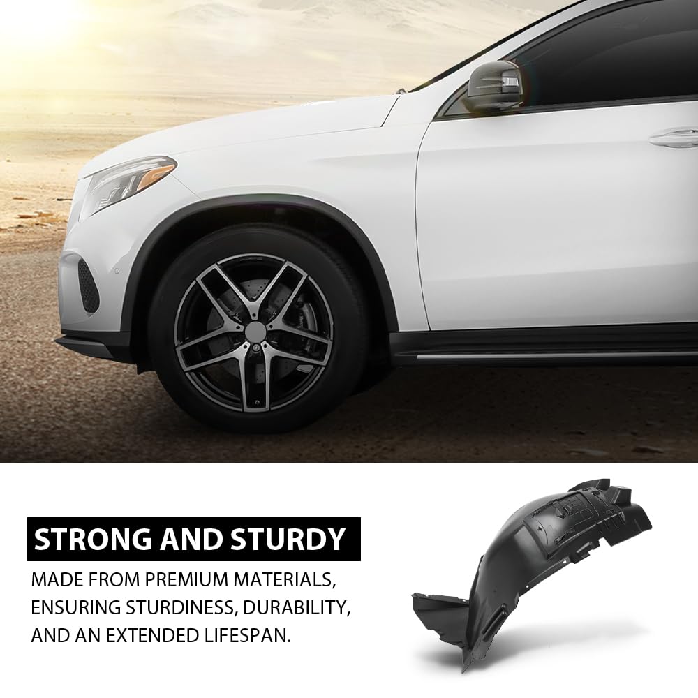 G-PLUS Front Left Fender Liner Inner Assembly, Compatible with Benz GLE350d GLE450 4Matic 2016/ GLE43 GLE63 2016-2019, Driver Side, 2926900030, MB1248194