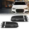 G-PLUS Pair Front Fog Light Cover Bumper Grille Bezel, Compatible with Audi S4 / A4 B9 S-LINE 2016-2018, LH Driver & RH Passenger 2PCS, 8W0807681F, 8W0807682F