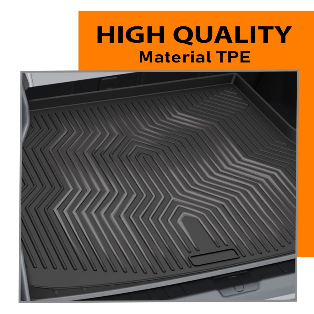 G-PLUS Rear Trunk Cargo Liner Mats Fit for Honda HRV 2023 2024 2025, TPE Custom Fit All Weather Full Cover Protection Cargo Mats Black