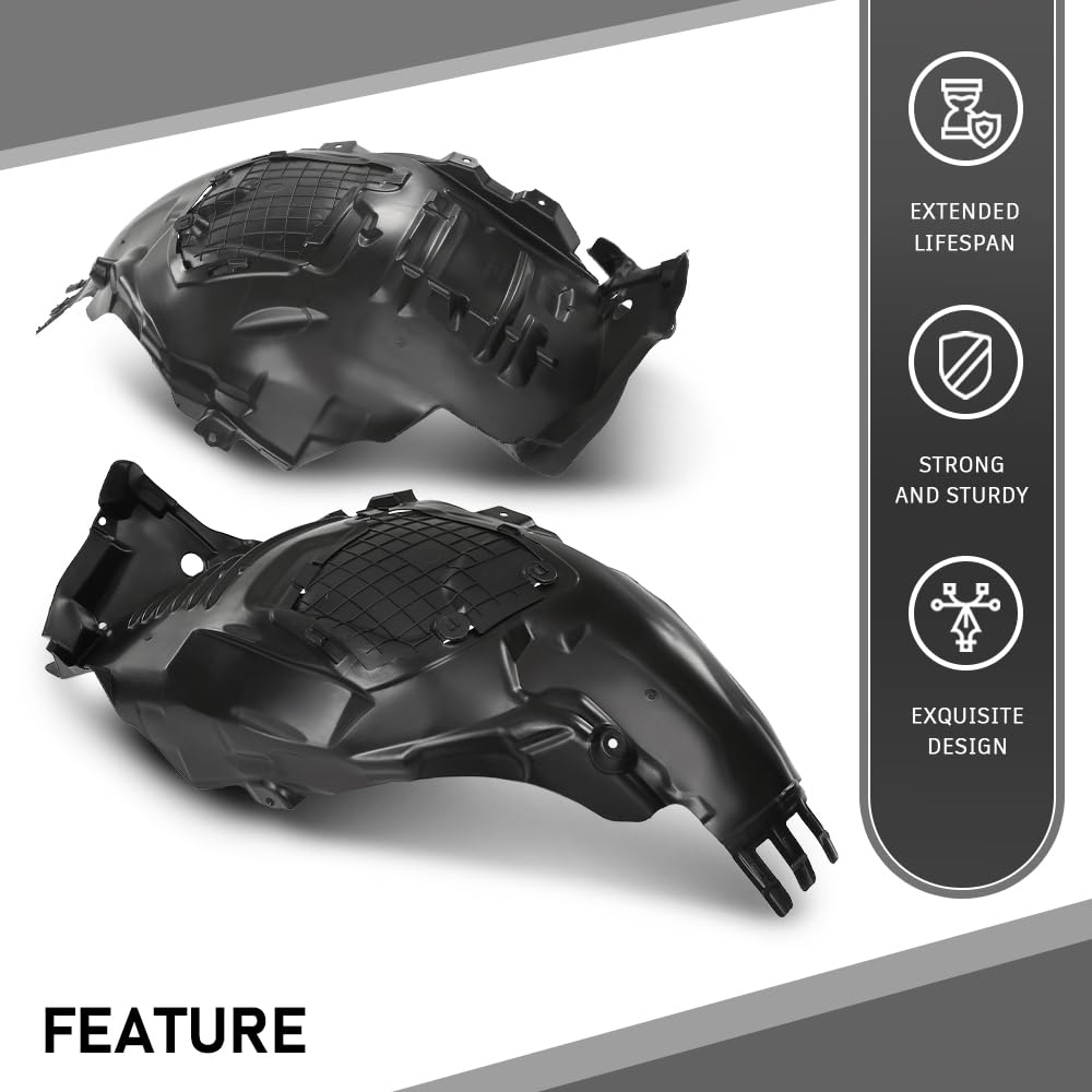G-PLUS Fender Liner Front Driver and Passenger Side Compatible with Benz C300 2015-2021,Fit Benz C400 4Matic 2015 2056903401, 2056903301
