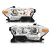 G-PLUS Headlight Assembly Left and Right Side w/o LED Daytime Running Light Compatible with Toyota Tacoma SR Crew Cab/Extend Cab Pickup 2019-2023 2PCS White