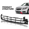 G-PLUS Front Bumper Lower Grille Assembly Compatible With Chevy Malibu LS LT 2013 Honeycomb Mesh Replacement Chrome Grill (will not fit 2014 or 2015 models) 2076883, 22847848
