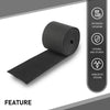 G-PLUS 12" x 75ft Boat Trailer Bunk Carpet, Outdoor Ribbed Marine Bunk Carpet Fit for Boat Trailer Runners Black