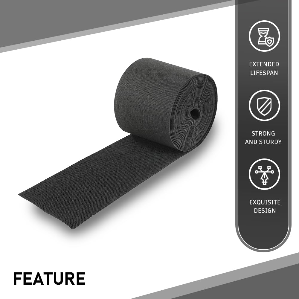 G-PLUS 12" x 75' Outdoor Ribbed Marine Carpet, Boat Trailer Bunk Carpet, Fit Boat Trailer Bunks Runner Docks Black