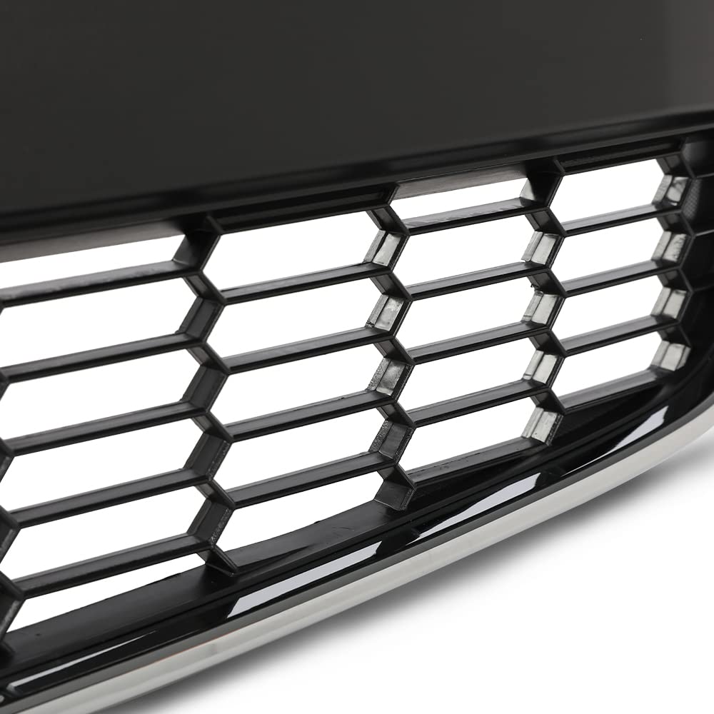 G-PLUS Front Bumper Lower Grille Compatible with Chevy Sonic LS/LT/LTZ 2012-2016 Chrome Grill Shell Trim w/Black Insert 95227395 GM1036139