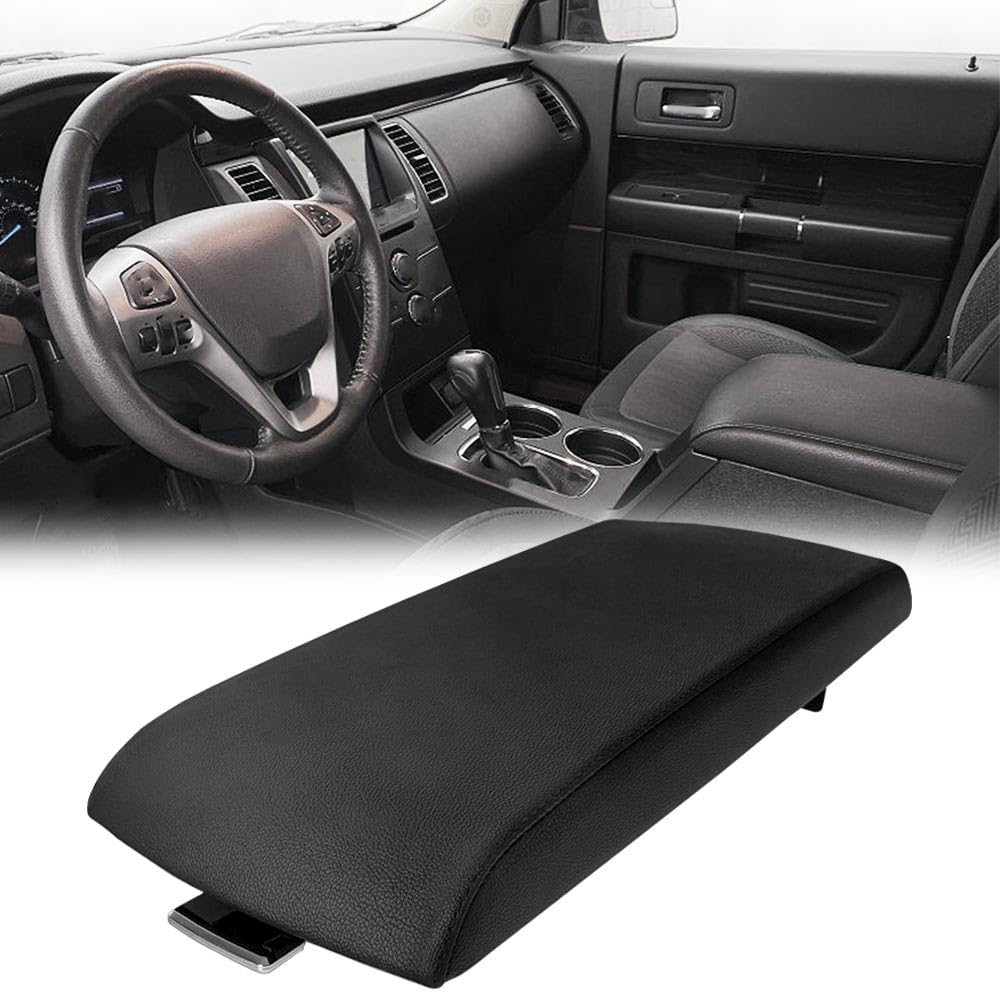 G-PLUS Armrest Center Console Lid Cover Compatible with Ford Flex 2013-2017 Black EA8Z7406024AA, DA8Z7406024AA, FA8Z7406024AA
