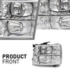 G-PLUS Headlights Assembly Fit Chevy Silverado 1500 2007-2013/Fit Silverado 2500 3500 & HD 2007-2014,NOT 07 Old Body Classic,Clear Lens Chrome Housing Clear ReflectorBumper Headlamps,faros delanteros