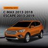 G-PLUS Floor Mats Compatible with 2013-2018 Ford C-Max /2013-2019 Ford Escape TPE All Weather Full Cover Protection 1st and 2nd Row Full Set Floor Liners