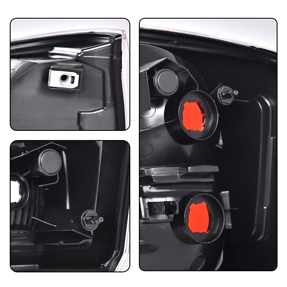 G-PLUS Rear Tail Lights Assembly Compatible with Toyota Tacoma 2016-2023, Dark Red Rear Brake Lamps Left Driver and Right Passenger TO2800201 TO2801201,Luces Traseras