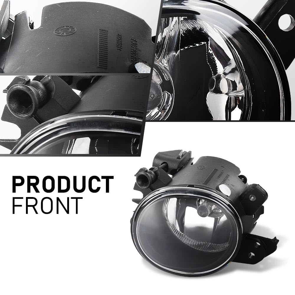 G-PLUS Pair Bumper Fog Lights Lamps, Compatible with Benz C-Class GL-Class M-Class 2005-2011, Fit E300 S450 S550 S600 2007-2017, LH Driver & RH Passenger 2PCS, 2518200756, 2518200856