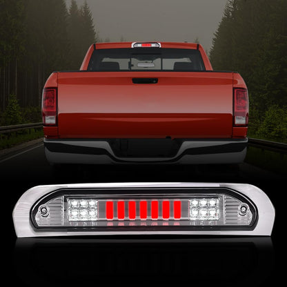 G-PLUS LED Third Brake Light Compatible With 2002-08 Dodge RAM 1500/2003-09 Dodge RAM 2500 3500,5072594AB, 5072594AD, 5072594AC 3RD LED Bar Brake/Cargo Lamp,Type I (Chrome Housing Clear Lens)