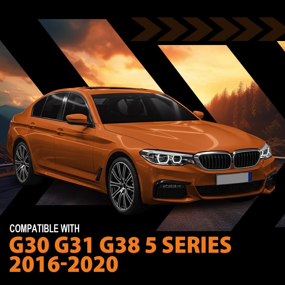 G-PLUS Headlight Lens Cover Compatible with BMW G30 G31 G38 5 Series 2016-2020 63117214962, 63117214961 Left & Right Pair Front Headlamp Lens Cover Clear