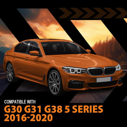 G-PLUS Headlight Lens Cover Compatible with BMW G30 G31 G38 5 Series 2016-2020 63117214962, 63117214961 Left & Right Pair Front Headlamp Lens Cover Clear