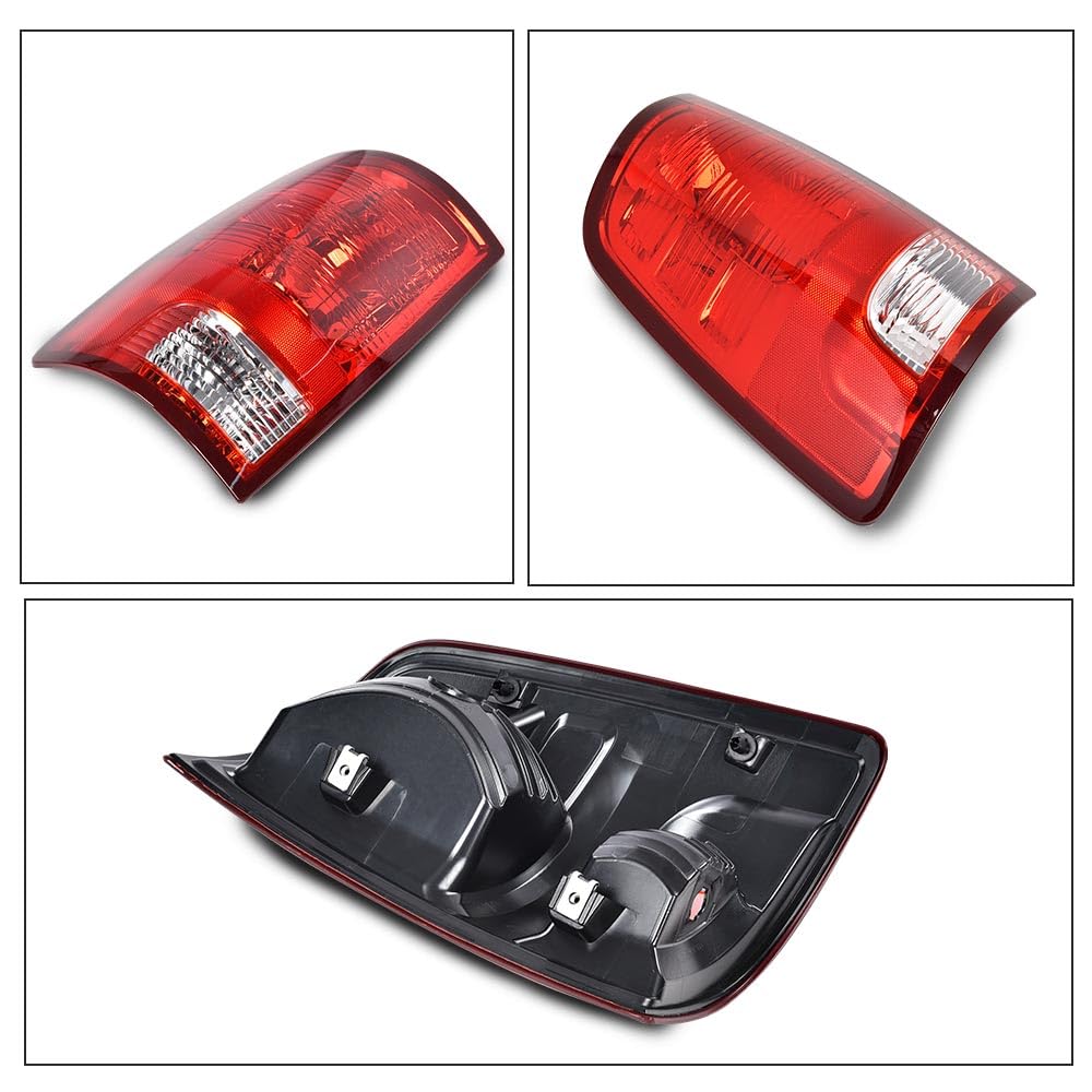 G-PLUS Tail Lights Assembly w/o Bulbs Compatible with Dodge Ram 1500 2009-2018, Fit Dodge Ram 2500 3500 2010-2018, Left & Right Rear Brake Lamps, Red Lens, 55277415AF