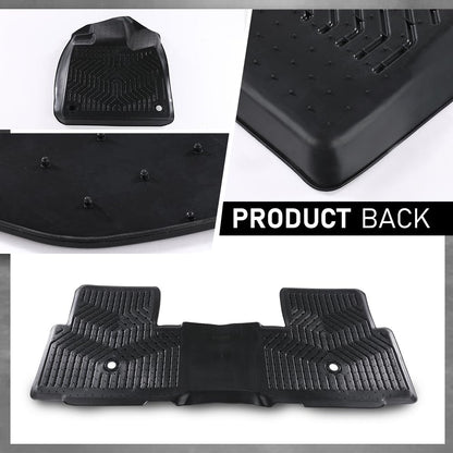 G-PLUS Floor Mats Compatible with Honda Pilot 2023-2025 TPE All Weather Full Cover Protection 4 Piece Black Floor Liners