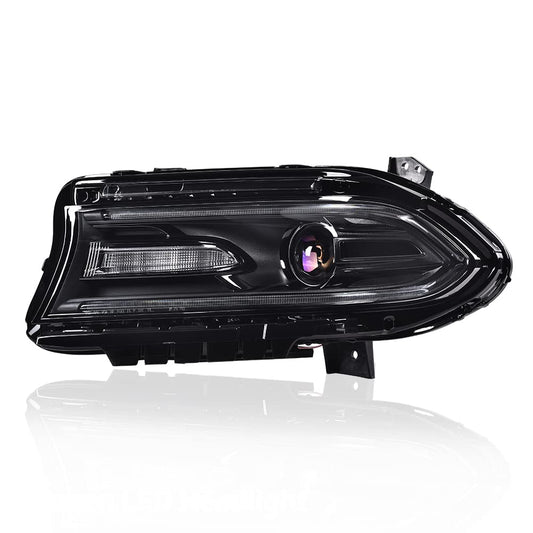 G-PLUS Headlight Fit for Dodge Charger 2015-2021, Left Bumper Headlamps,Clear Lens Black Housing Amber Reflector, CH2503270,faros delanteros