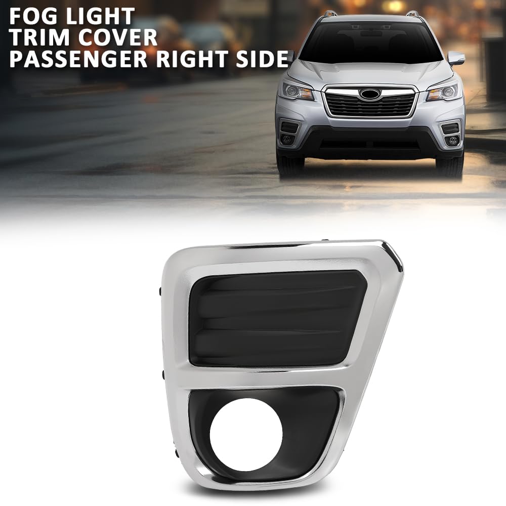 G-PLUS Front Bumper Fog Light Trim Cover Bezel Right Compatible with Subaru Forester 2019-2021 57731SJ060
