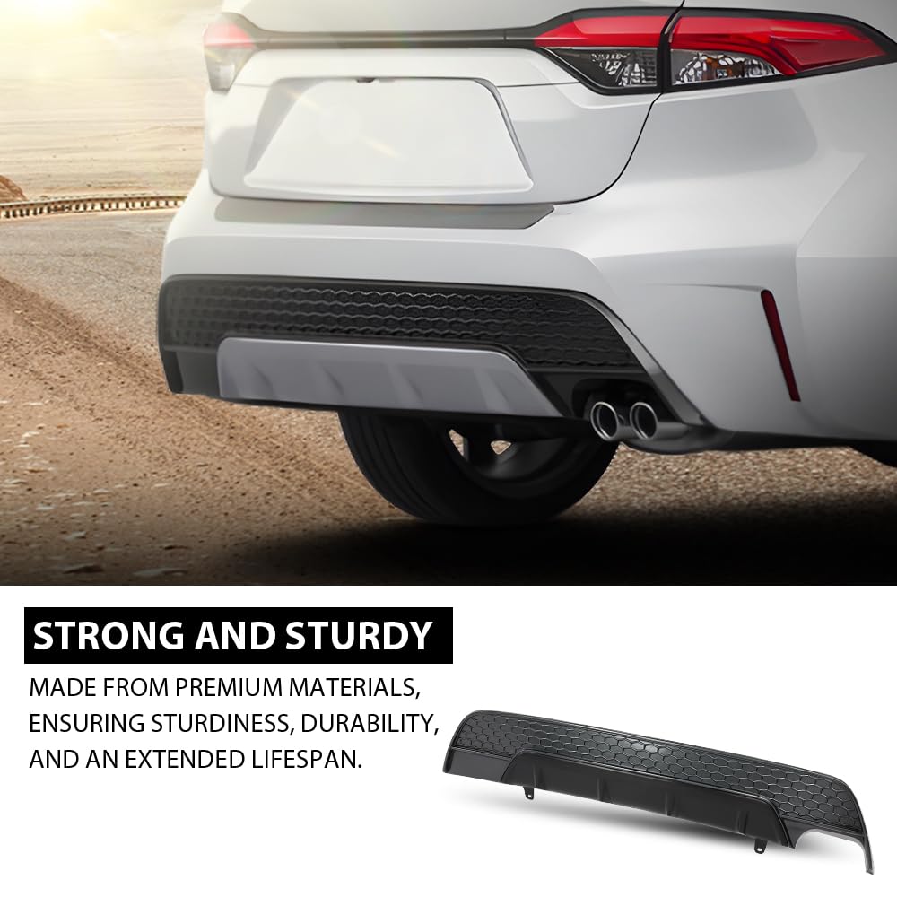G-PLUS Rear Bumper Valance Cover Compatible with Toyota Corolla SE XSE 2020-2022 5216902071, 5216902070,52453-02900 Black