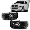 G-PLUS LED Headlights Compatible with Dodge Ram 1500 2002-2005,Fit Dodge Ram 2500 3500 2003-2005 Headlamps Clear Lens Black Housing Clear Reflector Left & Right,faros delanteros Assembly