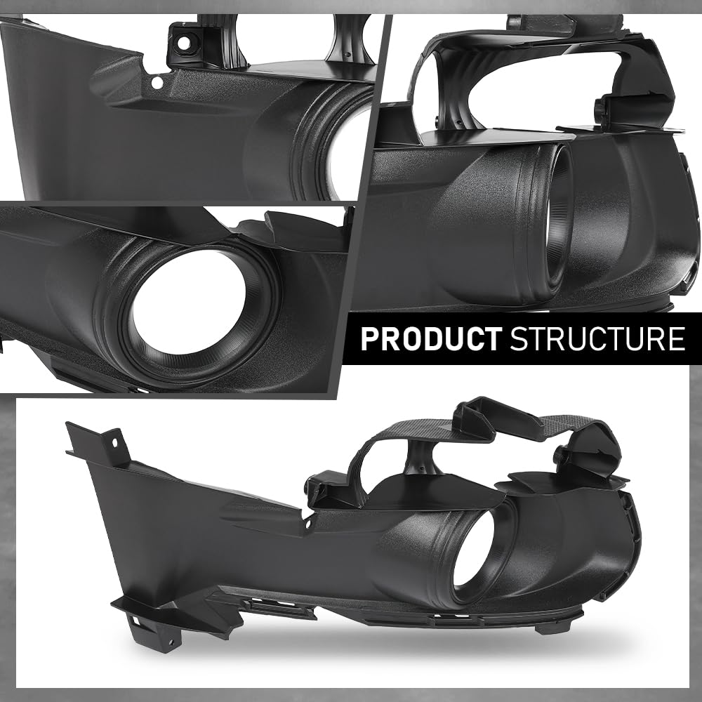 G-PLUS Pair Fog Light Cover Bezel, Compatible with Ford Mustang 2015-2017, LH Driver & RH Passenger Side 2PCS, FR3Z17E811BA, FR3Z17E810BA