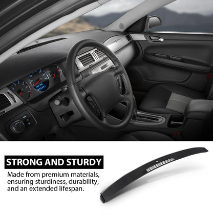 G-PLUS Upper Dash Panel Trim w/Sensor Hole Compatible with Chevy Impala 2006-2016 Defrost Vent Panel Bezel 10388101, 25808816 Black