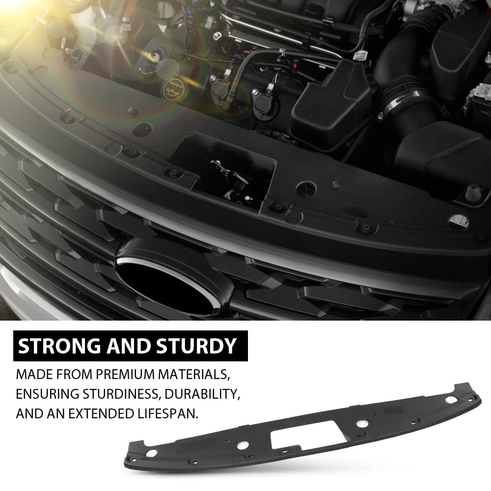 G-PLUS Radiator Support Cover, Compatible with Ford Explorer (submodel: Base, Limited, Platinum, Sport, XLT) 2016-2019, Fit Ford Police Interceptor Utility Base 2016-2019, FB5Z8A284AA, FO1224120