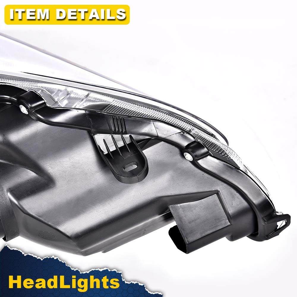 G-PLUS Headlights Compatible With 2013 2014 2015 Nissan Altima 4-Door Sedan Factory Style Automotive Halogen Model Headlamps (Clear Lens Chrome Housing Amber Reflector),faros delanteros