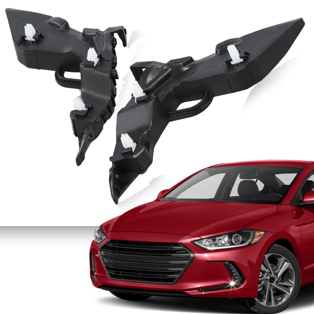 G-PLUS Front Bumper Retainers Brackets Support set Compatible with 2017 2018 Hyundai Elantra Sedan 2pcs Front Right Left Bumper Retainers Brackets 86513F2000 86514F2000