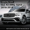 G-PLUS Front Bumper Chrome Tirm Moulding Set 3Pcs Compatible with Benz GLC W253 GLC300 GLC250 GLC43 AMG 2016-2019 2538852700