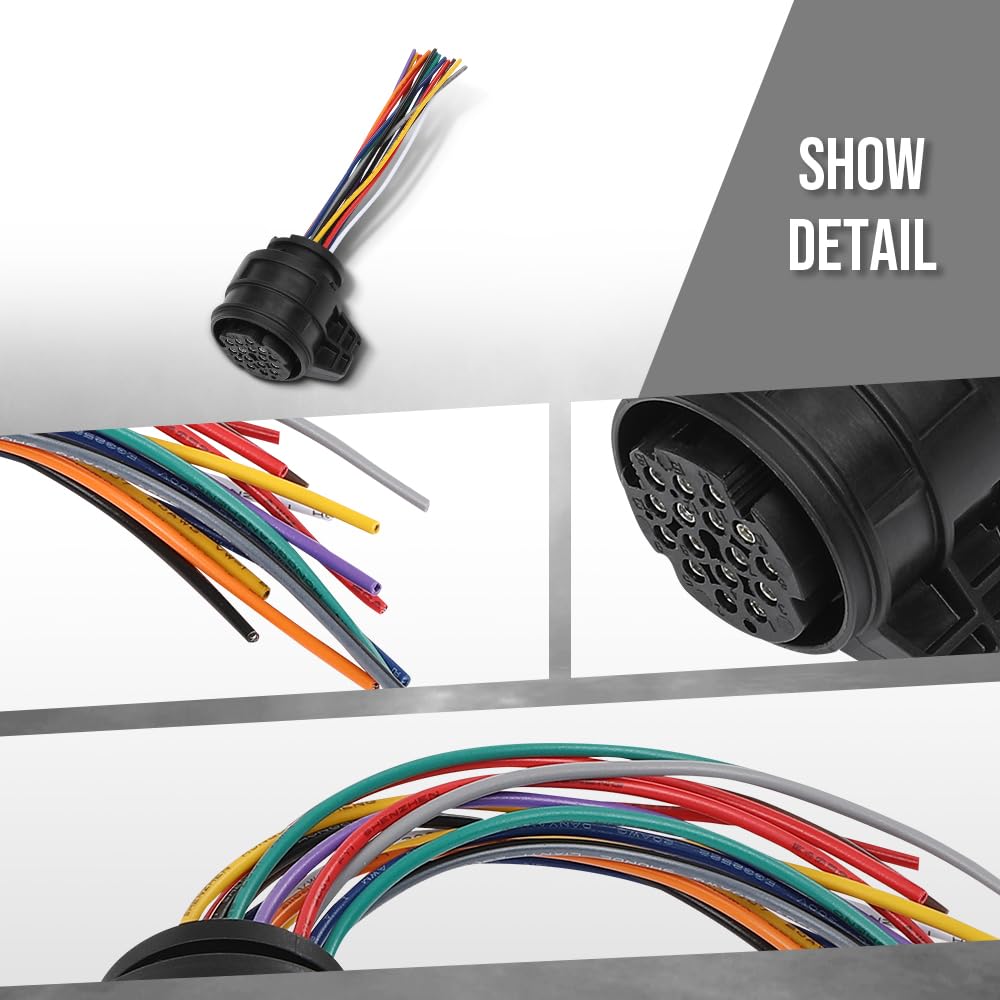 G-PLUS Transmission Connector 16-Pin Plug w/Wires Fit Audi A4 allraod Quattro 2012-2016 Fit Audi A6 allraod Quattro 2001-2005 3D0973993 Black