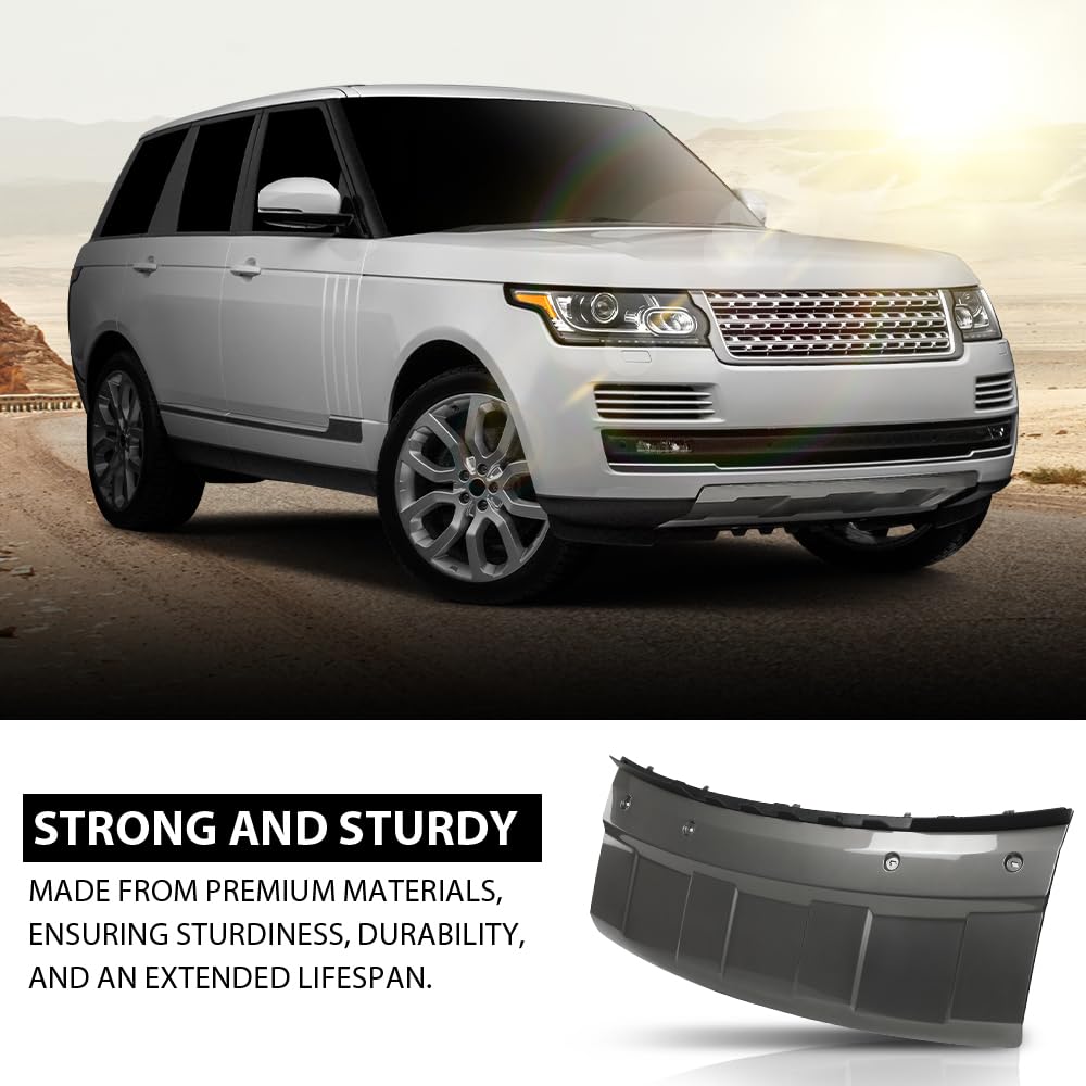 G-PLUS Black Front Bumper Tow Hook Cover Spoiler Skid Plate Compatible with Range Rover L405 2013-2017