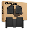 G-PLUS Floor Mats & Cargo Liner Compatible with Nissan Titan Crew Cab 2004 2005 2006 2007 2008 2009 2010 2011 2012 2013 2014 2015 All Weather Protection TPE Floor Liners 1st & 2nd Row Black