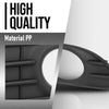 G-PLUS Front Bumper Fog Light Grille Grill Cover LH RH Compatible with Volvo S40 V50 S50 2008 2009 2010 2011 2012 30744919, 30744920 Black