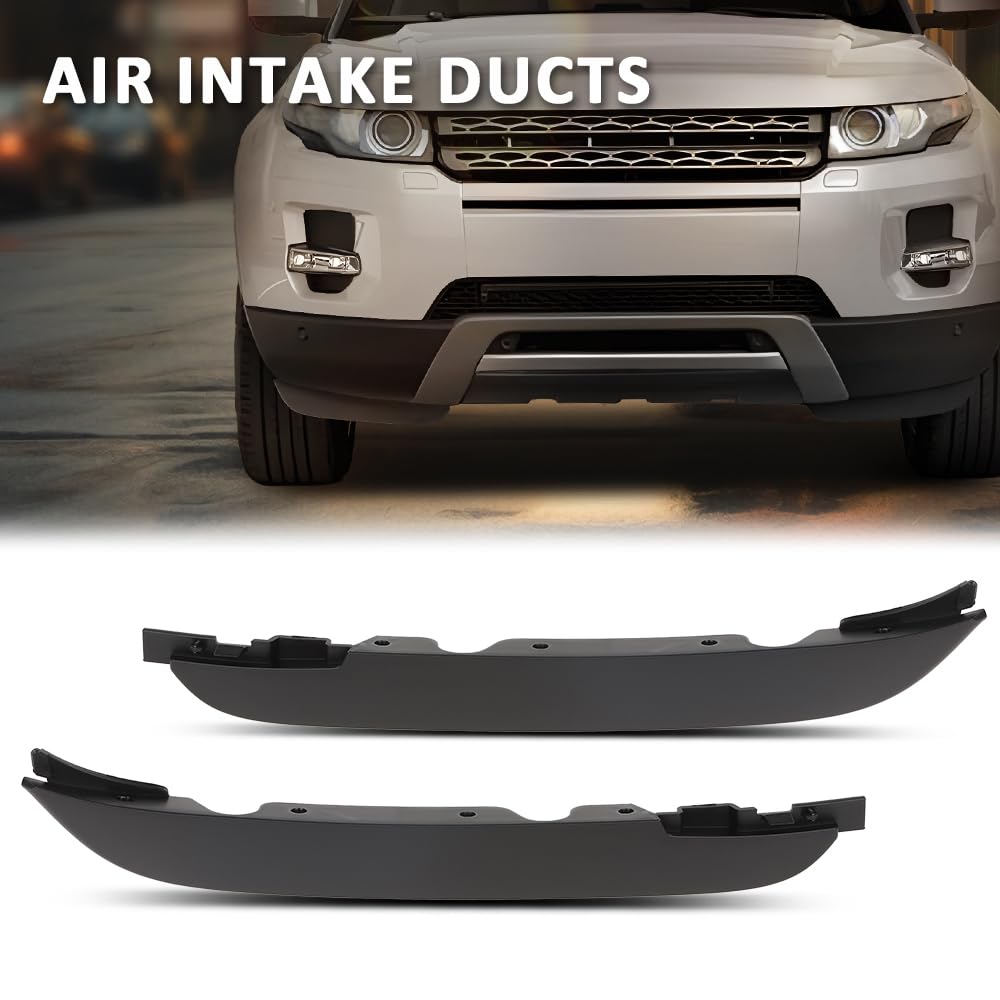 G-PLUS Pair Front Lower Bumper Air Deflector, Compatible with Land Range Rover Evoque (submodel: Prestige, Pure) 2012-2015 Spoiler Valance Air Dam Deflector LR026536, LR026537