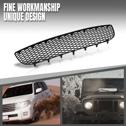 G-PLUS Front Grill Center Grille Honeycomb Grid Compatible with VW Beetle 2006-2010 1C0807681H, 1C0807681H01C Black