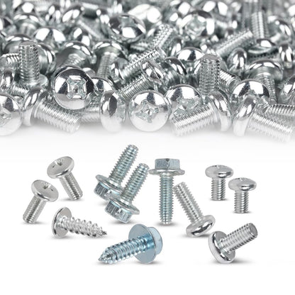 G-PLUS License Plate Screws (100 Each/8 Different) Compatible with Japanese Cars & Most Foreign Cars,Fit BMW Benz & Audi