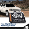 G-PLUS Headlights Assembly, Compatible with 2007-2014 Chevy Suburban/ 2007-2013 Tahoe Avalanche Bumper Headlamp Right, Clear Lens Black Housing Amber Reflector Bumper Headlamps