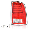 G-PLUS LED Rear Right Tail Lights Assembly w/Bulbs Fit Dodge Ram 1500 2013-2018, Fit Dodge Ram 2500 3500 2014-2018, Right Passenger Rear Brake Lamp, Clear/Red Lens, 68093078AC, CH2801203