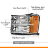 G-PLUS Tube Projector Headlights Assembly Fit GMC Sierra 1500 2007-2013 /Fit for GMC Sierra 2500HD 3500HD 2007-2014 Headlamps Left & Right Clear Lens Chrome Housing Amber Reflector,faros delanteros