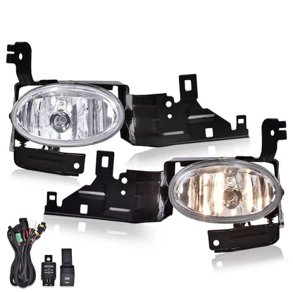G-PLUS Bumper Fog Lights, Compatible with Honda Accord Sedan 2011 2012 Clear Lens Fog Lamps w/Switch Driver & Passenger Side