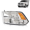 G-PLUS Headlight Assembly Front Headlamp Left Driver with Bulbs Fit Dodge Ram 1500 2500 3500 2009-2018 Factory Bumper Headlamps,faros delanteros