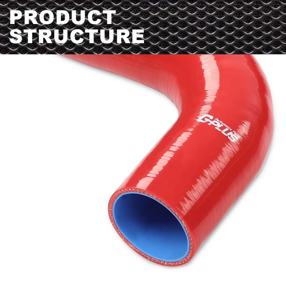 G-PLUS Silicone Radiator Coolant Pipe Hose Kit Clamps Compatible with BMW E30,Dark Orange