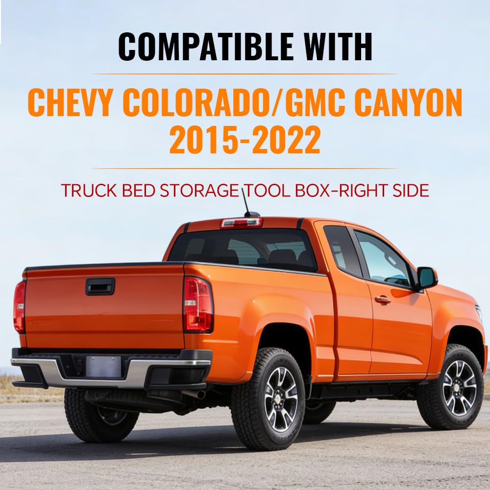 G-PLUS New Truck Bed Storage Box Compatible with Chevy Colorado/GMC Canyon 2015-2020 Rear Passenger Side